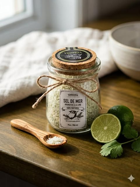 Sel de mer au citron vert (lime)premium de premiere qualité