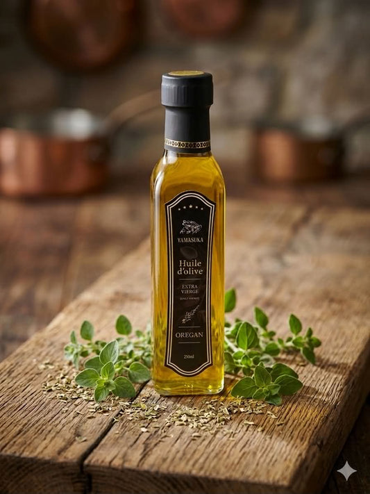 Huile d’olive extra vierge à l’origan 🌿